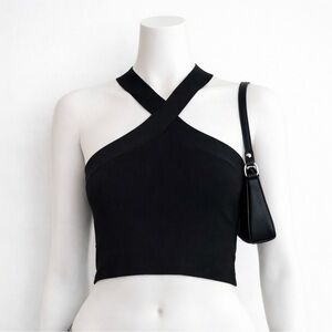 Aritzia Babaton Sculpt Knit Criss Cross Cropped Tank